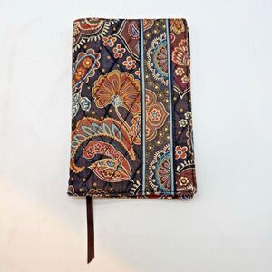 Vera Bradley Kensington Paperback Book Cover Brown Paisley Retired Pattern 8x5"